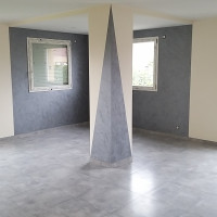 SALON, peinture décorative avec effets polychromes.