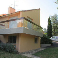 Maison d’architecte façade en 2 couleurs.